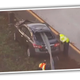 Illustration for article titled Guard Rail Impales All The Way Through Car Just Missing Driver
